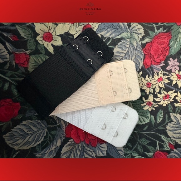 None Other - 3 piece BRA EXTENDERS | Black, Cream, and White